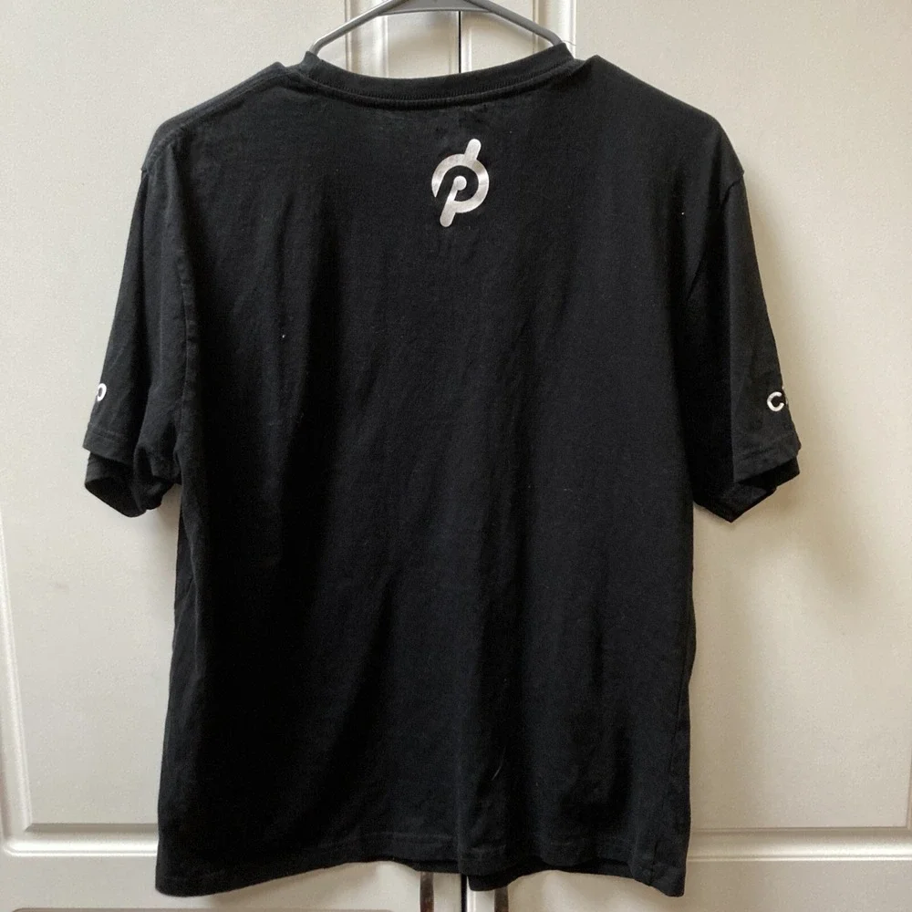Peloton Century 100 Cotton Adult Men's Black Biking Cycling -Shirt Size Medium‎